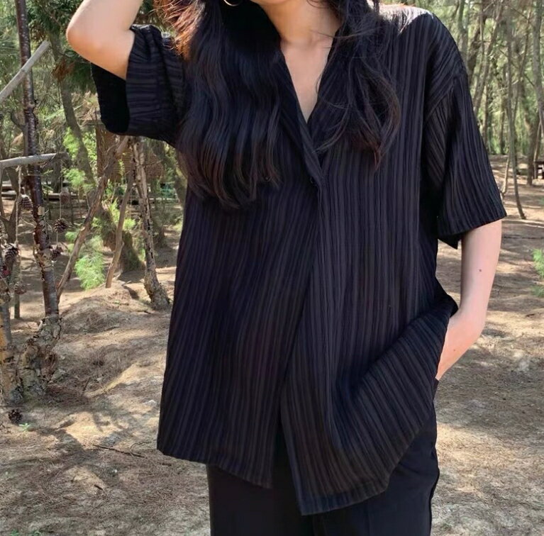 中大尺碼女裝 韓版 西裝外套 薄外套 棉麻外套 春夏純色短袖外套 女空調衫外套 6