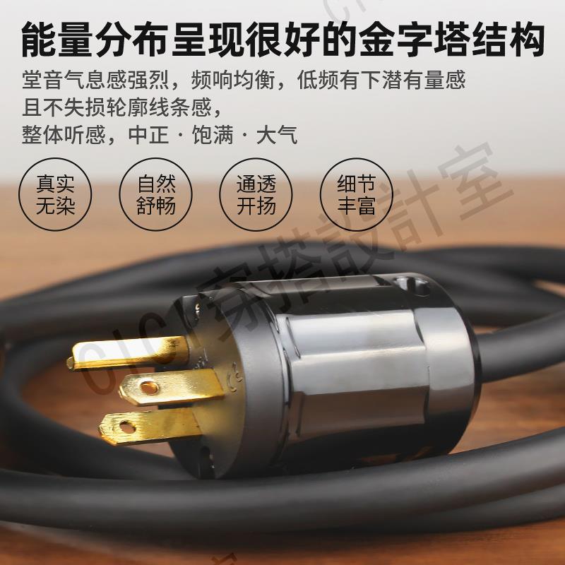 阿杜推薦 美國進口百通發燒音響電源線 功放膽機無氧銅HIFI電源線【亞德機械五金家居】 2