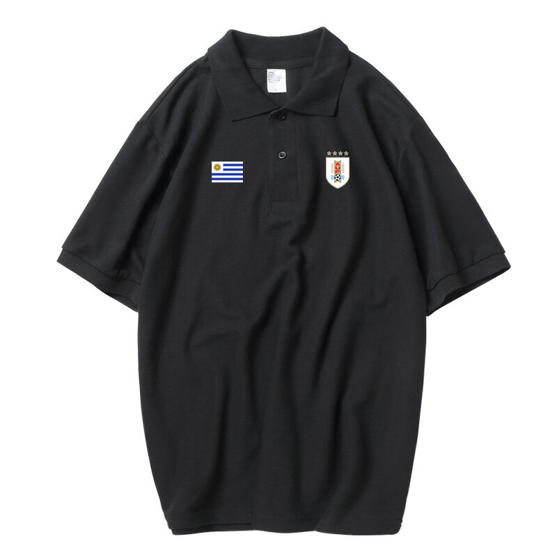 世界盃烏拉圭國家隊足球運動訓練衣服翻領polo衫男短袖t恤夏上衣