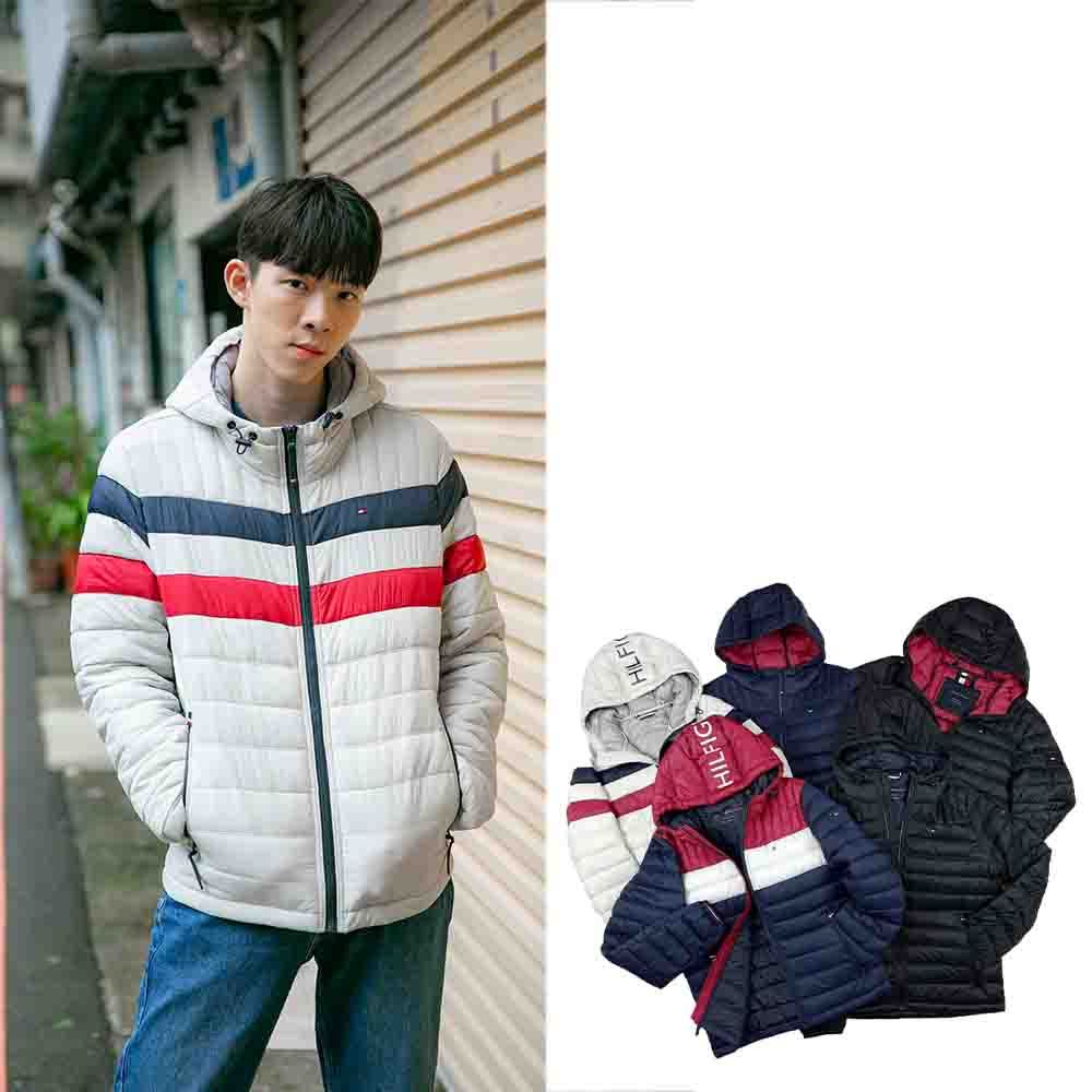 【毒】Tommy Hilfiger 湯米 輕量外套 科技棉 大尺碼 連帽 舖棉外套 外套 現貨 保暖外套 防風 @1042【領券折222｜Cube卡+APP下單最高10%回饋】