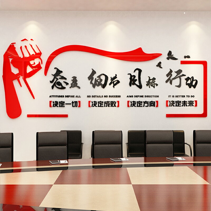勵志標語墻貼公司企業文化墻貼紙辦公室墻面裝飾佈置會議室激勵