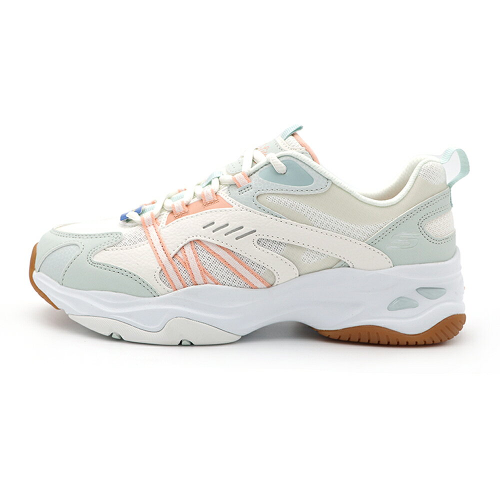 【最高折300】 Skechers D Lite 米橘 網布 復古 輕量 休閒 運動鞋 女款 J2574【新竹皇家896134NTLB】