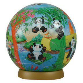 絕版拼圖 - UN-1135 球型拼圖 四季熊貓拼圖60片