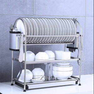 碗架瀝水架304不鏽鋼碗碟滴水架廚房置物架放碗盤碗架
