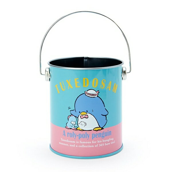 【震撼精品百貨】Tuxedo Sam Sanrio 山姆藍企鵝~日本三麗鷗SANRIO山姆企鵝 迷你手提鐵製收納筒*14093