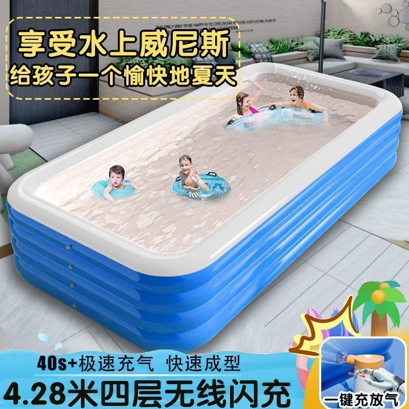 充氣游泳池兒童超大號小孩家庭洗澡盆成人寶寶嬰兒家用海洋球泳池