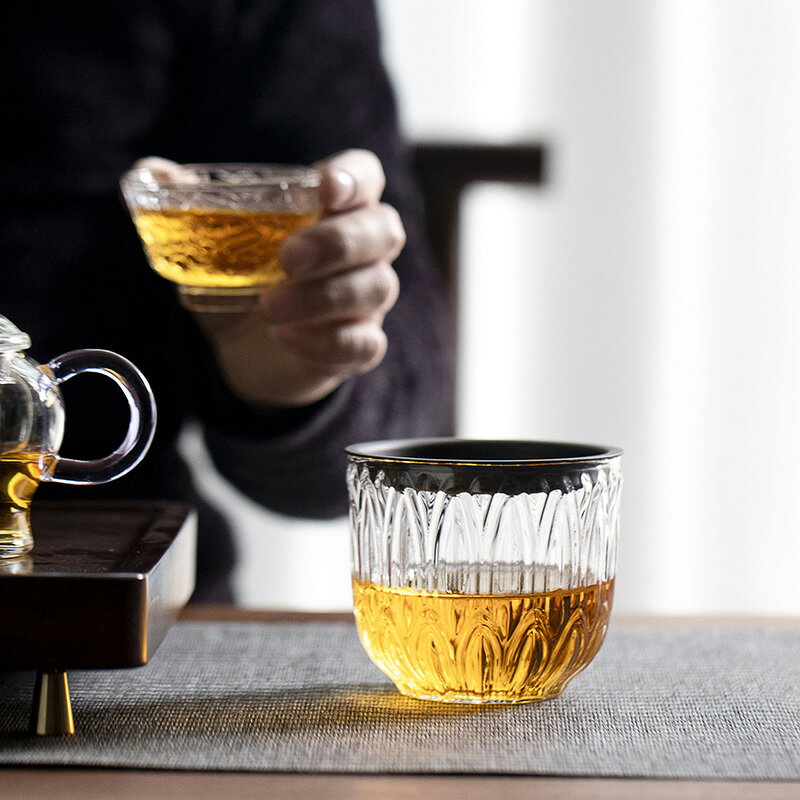 玻璃建水 茶渣缸 家用茶洗帶蓋過濾茶渣桶水孟水洗茶具零配件茶盂