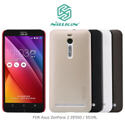 強尼拍賣~ NILLKIN Asus ZenFone 2 ZE550/551ML 超級護盾硬質保護殼 抗指紋磨砂(黑,金)