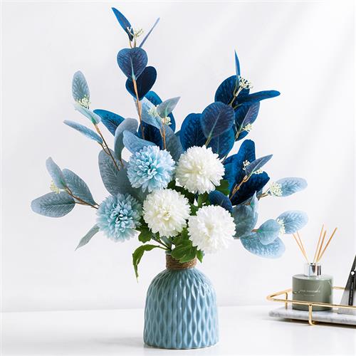 餐桌上的花假話i花仿真花裝飾花卉植物室內花高端擺花客廳擺設