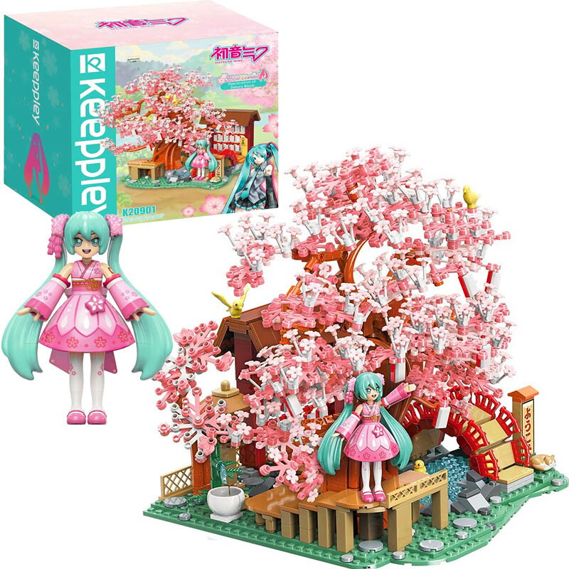 【Fun心玩】QM30190 初音未來 賞櫻季節 KEEPPLAY 場景積木 初音 積木 玩具 聖誕禮物 生日禮物