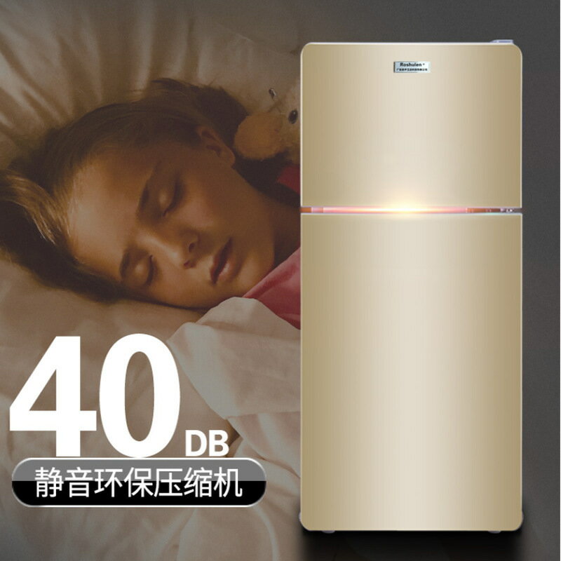 電商家用小型雙門節能靜音小冰箱迷你宿舍租房用冷凍冷藏冰箱-創美