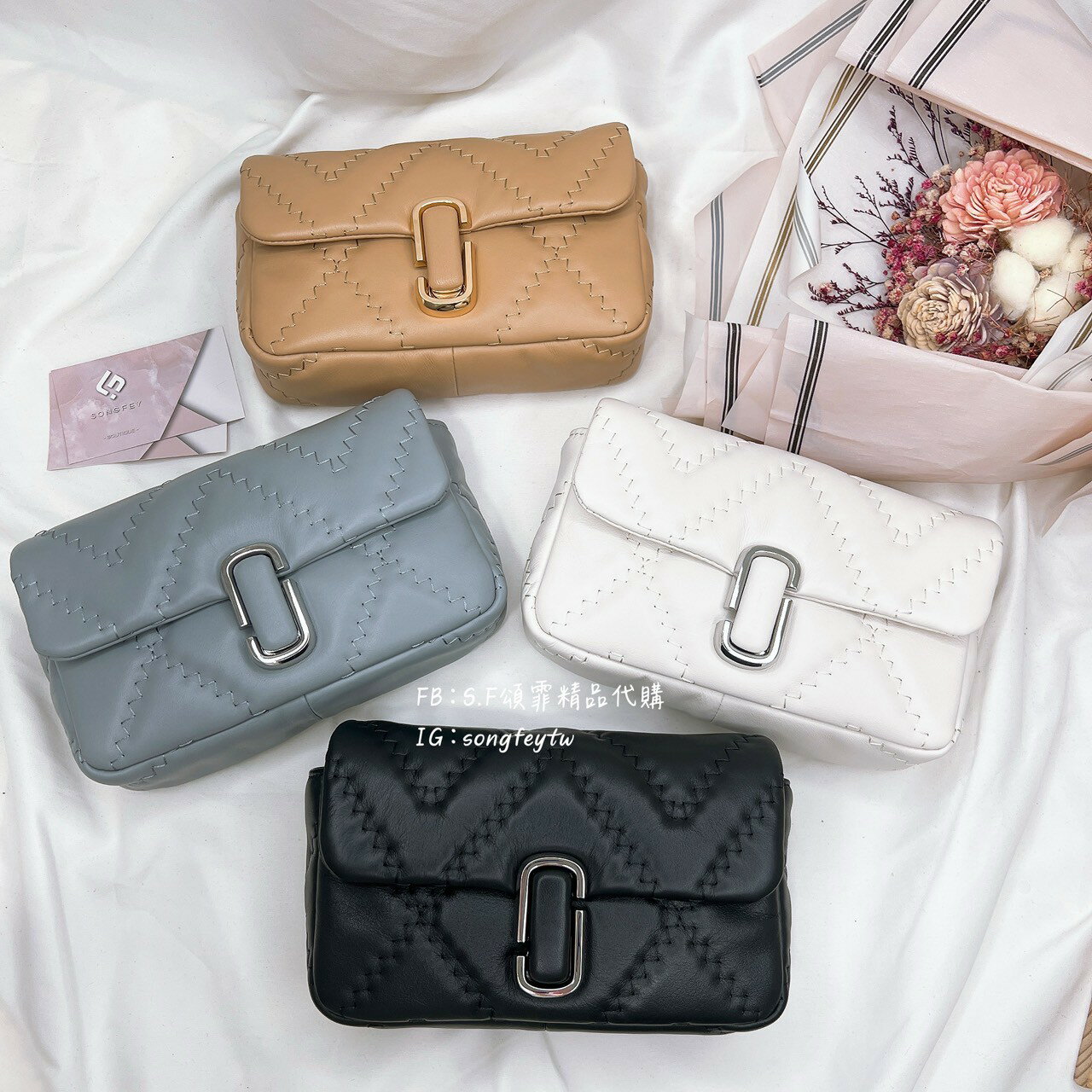美國代購 臺灣現貨 Marc Jacobs 專櫃迷你款羊皮信封包 郵差包 MJ 兩用包 肩揹包 斜揹包