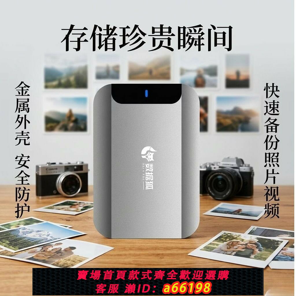 【台灣公司 可開發票】數據狐移動硬碟 1TB 高速 USB3.0 金屬便攜 500G 手機電腦通用