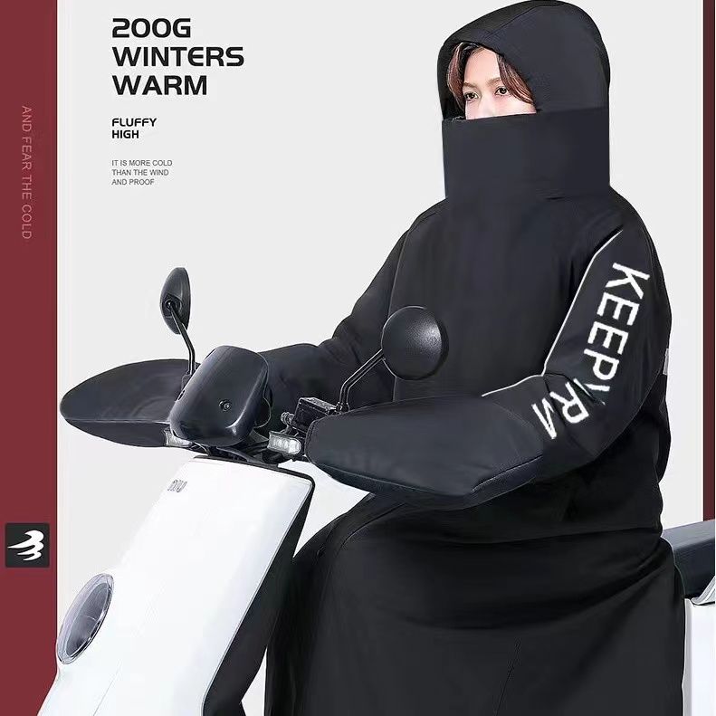 【最低價】【公司貨】電動車擋風被冬季加絨加厚電瓶電車擋風衣防寒防水保暖摩托擋風罩 2