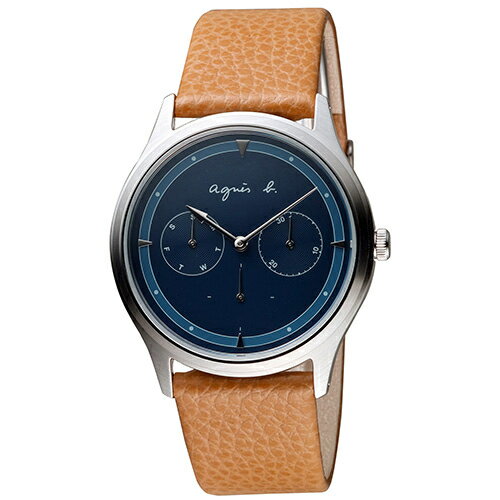 agnes b.普魯士之星皮帶時尚腕錶 VD75-KYF0J(BP6024X1)-38mm-藍面皮革【刷卡回饋 分期0利率】【APP下單22%點數回饋】