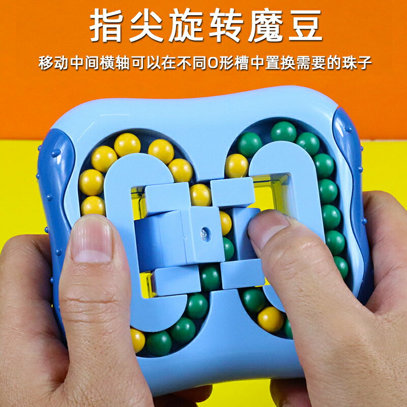 旋轉小魔豆兒童漢堡魔方智力開發思維訓練手指尖陀螺減壓創意玩具