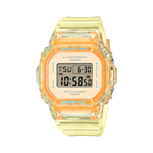CASIO卡西歐G-SHOCK BGD-565SJ-9 夏季繽紛果凍透明電子腕錶 37.9mm 黃色｜樂天全館特惠中★指定刷卡回饋10%