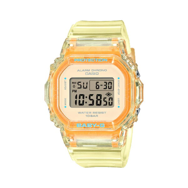 CASIO卡西歐G-SHOCK BGD-565SJ-9 夏季繽紛果凍透明電子腕錶 37.9mm 黃色｜樂天領券折300★全館特惠中★指定刷卡回饋10%