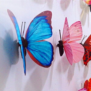 仿真立體蝴蝶 緞紙蝴蝶 拍攝道具婚慶裝飾商場裝飾幼兒園布置素材1入