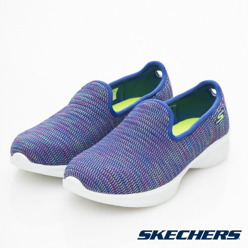 SKECHERS GO WALK 4女鞋 健走 網布 編織 輕量 透氣 舒適 藍紫【運動世界】14922PRMT