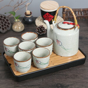 陶瓷日式復古水壺家用冷水壺大號涼水壺茶壺套裝過濾泡茶壺耐高溫