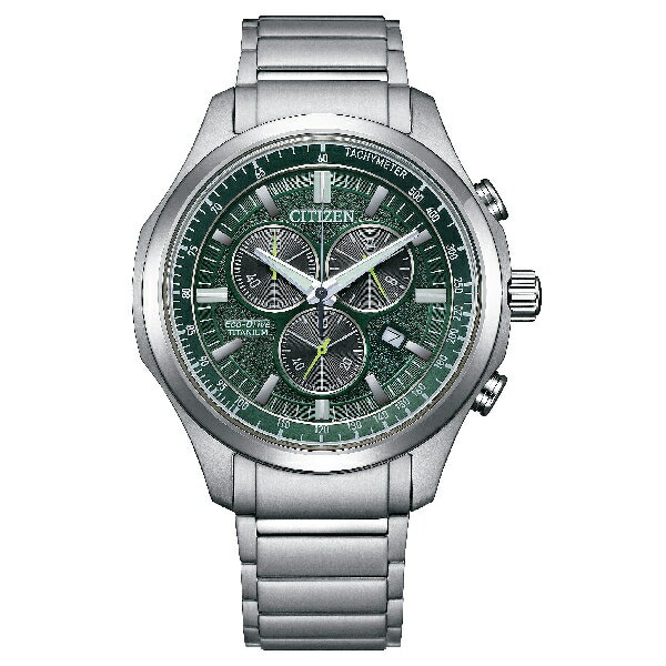 CITIZEN星辰錶 Gents AT2530-85X 都會紳士光動能計時腕錶 綠面 43mm｜樂天全館特惠中★指定刷卡回饋10%