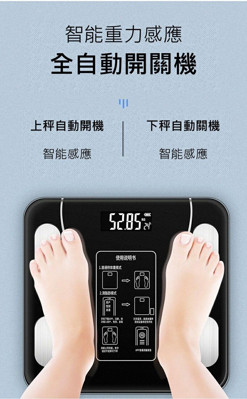 【iWork花屋】台灣出貨 送皮尺+充電線 體重計 APP藍芽智能 繁體版 體重機 電子體重計 電子體重機 電子體重秤 體重秤 體脂計 歡迎企業訂購詢問 5