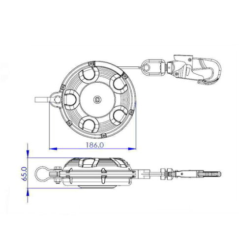 FUNET 防墜器 FRL-6M 捲揚式織帶防墜器 6米 6公尺 工安 高空作業 工地安全 法規 掉落 摔下來 2