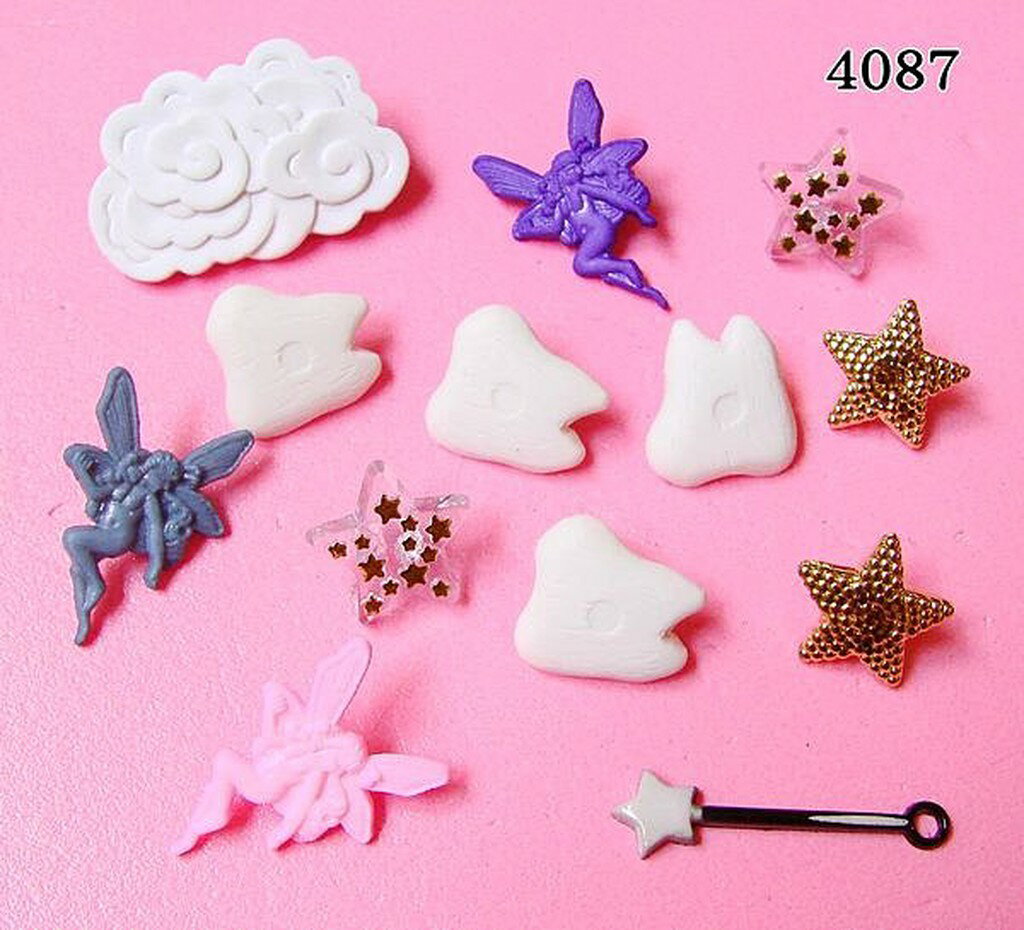 【松芝拼布坊】美國進口造型鈕釦 #4087【牙仙】Tooth Fairy  拼布、布料、裝飾...【滿百元出貨】