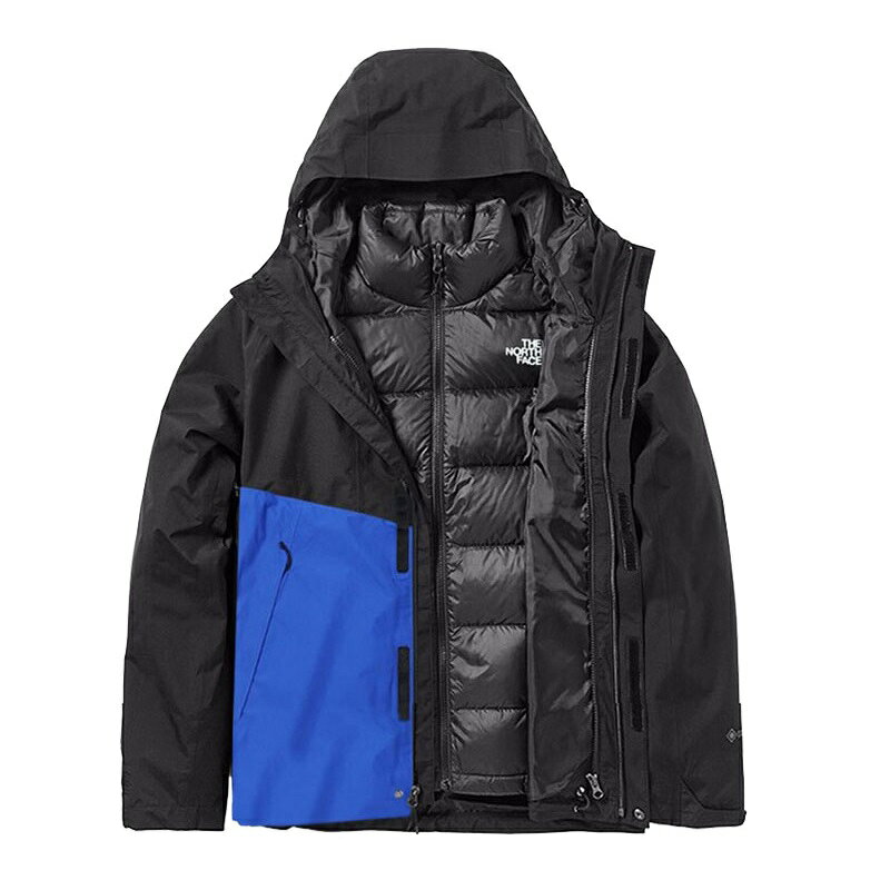 [ THE NORTH FACE ] 男 GORE-TEX 羽絨兩件式外套 藍黑 / NF0A3VSHEF1
