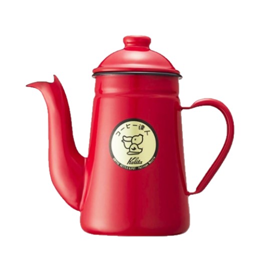 Kalita 大嘴鳥琺琅鶴嘴手沖咖啡壺 1000ml 鮮豔紅 #52123