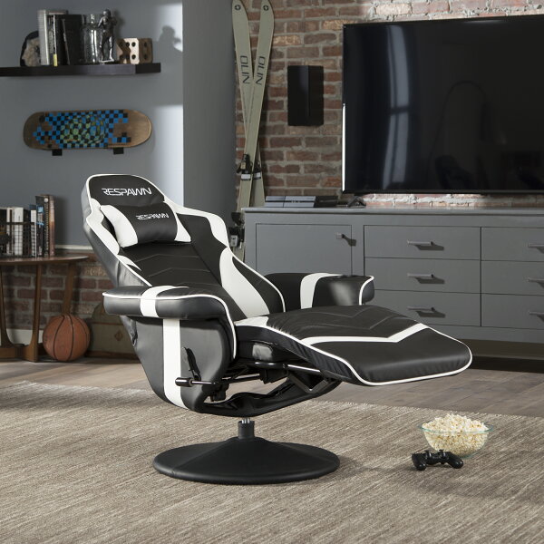Office Essentials: RESPAWN-900 Racing Style Gaming Recliner, Reclining