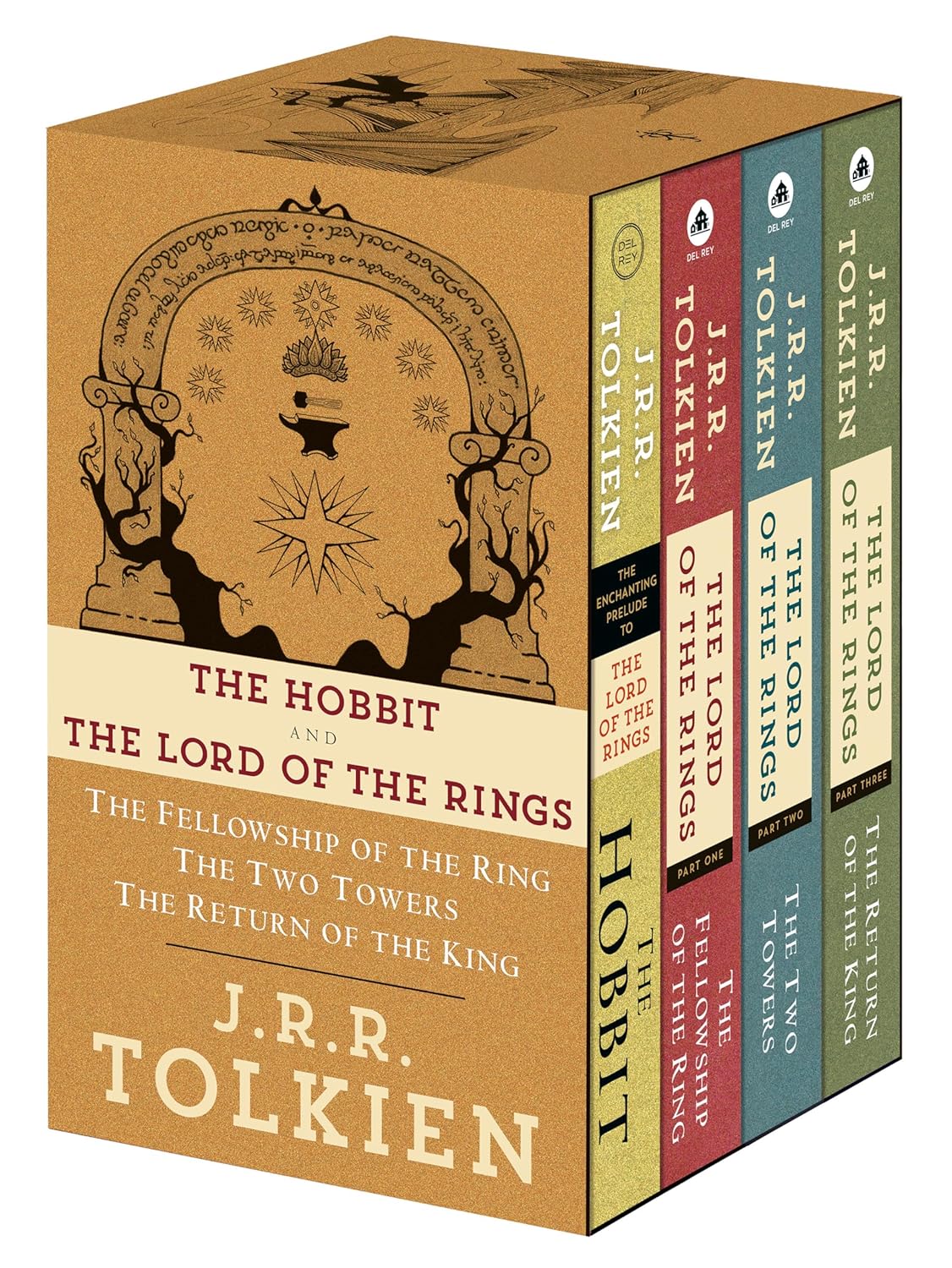 [6美國直購較長備貨] J.R.R. Tolkien The Lord of the Rings 4 books Boxed Set 魔戒三部曲套書+外傳 純英文書紙本平裝 9780345538376