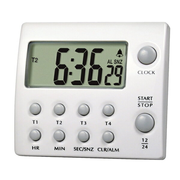 《DGS》電子計時器 四組式附時鐘 Timer