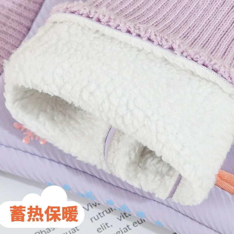 兒童手套冬季保暖女孩玩雪滑雪防水大童東北旅遊冬天五指騎行防寒