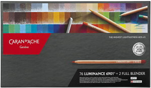 瑞士 CARAN D'ACHE 卡達 LUMINANCE 6901 極致專家級油性色鉛筆 (76色)