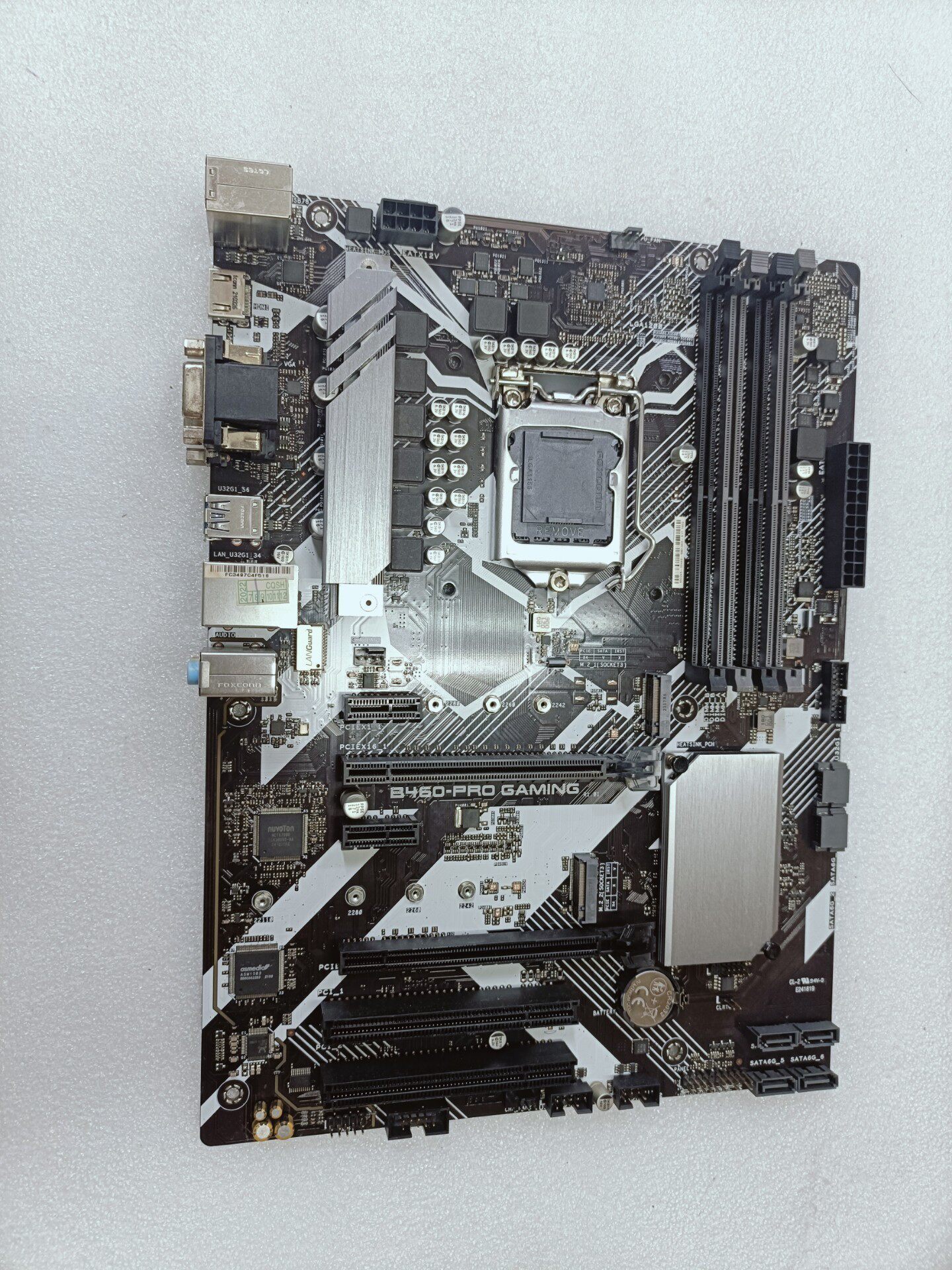 華碩聖旗 B460 PRO GAMING 主機板 四卡槽大板 功能測試完好 無拆無修 帶擋板 電競主機板 電腦主機板 二手