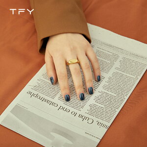 TFY鈦鋼食指戒指簡約冷淡風網紅ins潮時尚個性復古小眾設計指環女