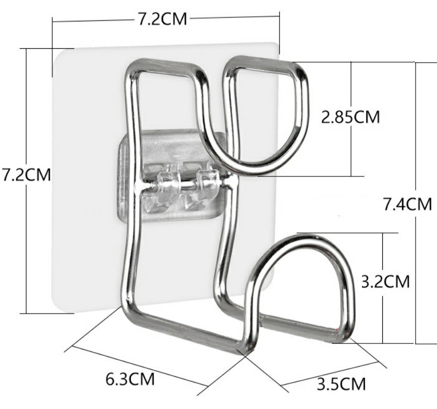 【臉盆掛鈎】臉盆掛勾 砧板掛勾 毛巾架 壁掛 無痕 免釘 黏勾 3