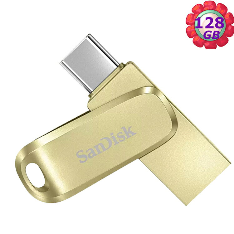 SanDisk 128GB 128G Ultra luxe TYPE-C【SDDDC4-128G】OTG 金 400MB/s USB 3.2 雙用隨身碟【序號MOM100 現折$100】