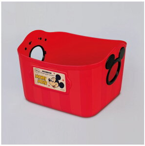 米奇Mickey 日本製置物籃2.5L-紅，雜物籃/收納籃/衛浴用品籃/手提籃，X射線【C340235】