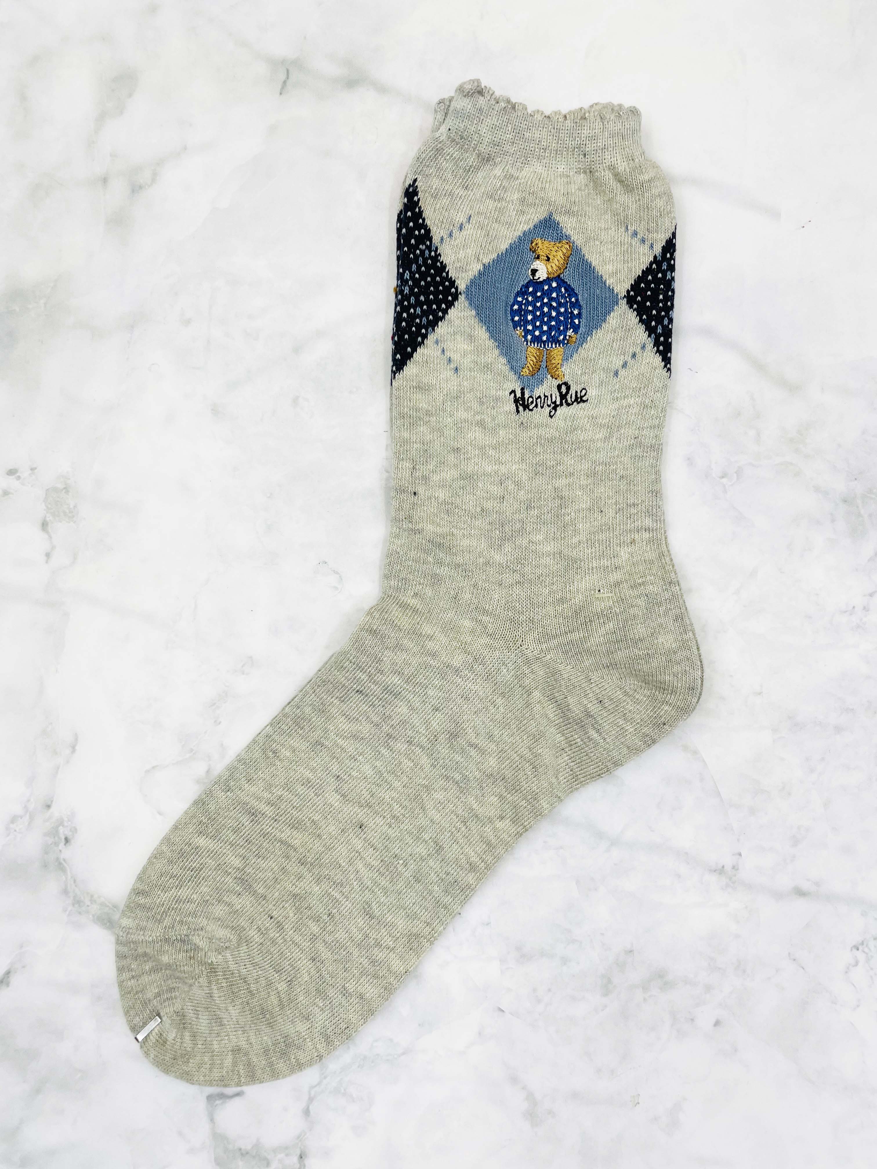 【震撼精品百貨】日本精品百貨~日本熊襪子(22~24CM)灰*22987