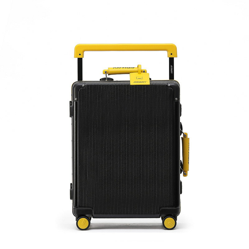 AIRWAY旅行箱登機箱20寸鋁框行李箱大容量拉桿箱密碼箱皮箱箱包【Snowbelle優選】