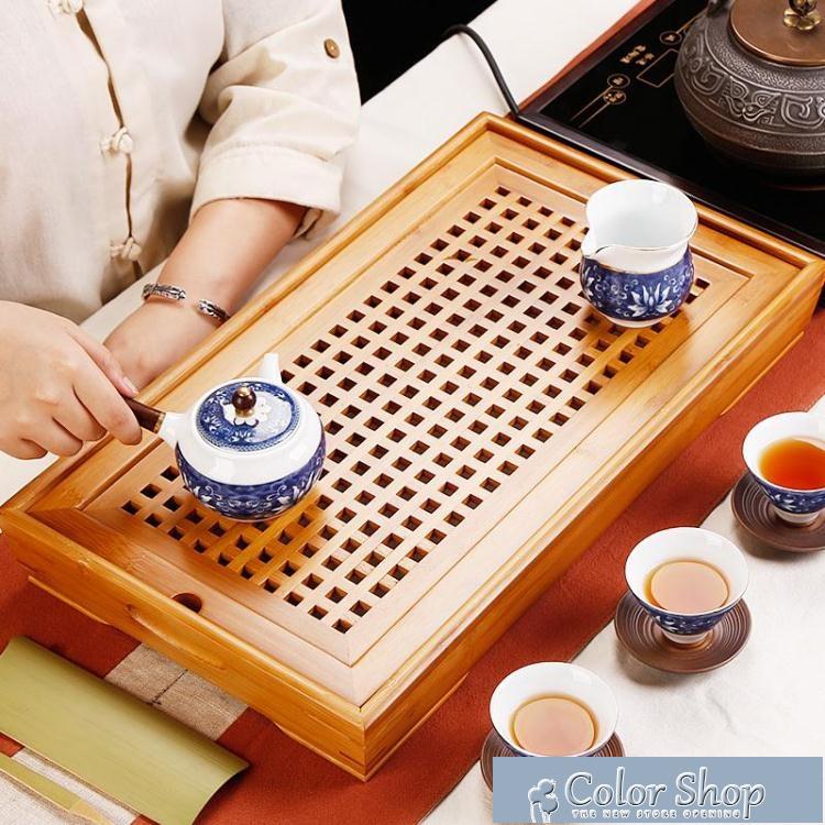 茶盤竹制實木茶盤蓄水儲水式竹子茶臺家用長方形小號大號功夫茶具托