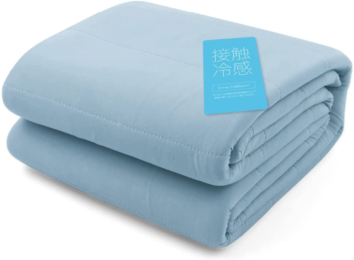 【日本代購】Niceday 床墊夏季用寬版雙人床涼感涼爽觸感清涼海藍色不悶熱3D 立體網眼快速床單床墊空調墊Q-MAX 通過OEKO-TEX認證200×200厘米可水洗216478H0