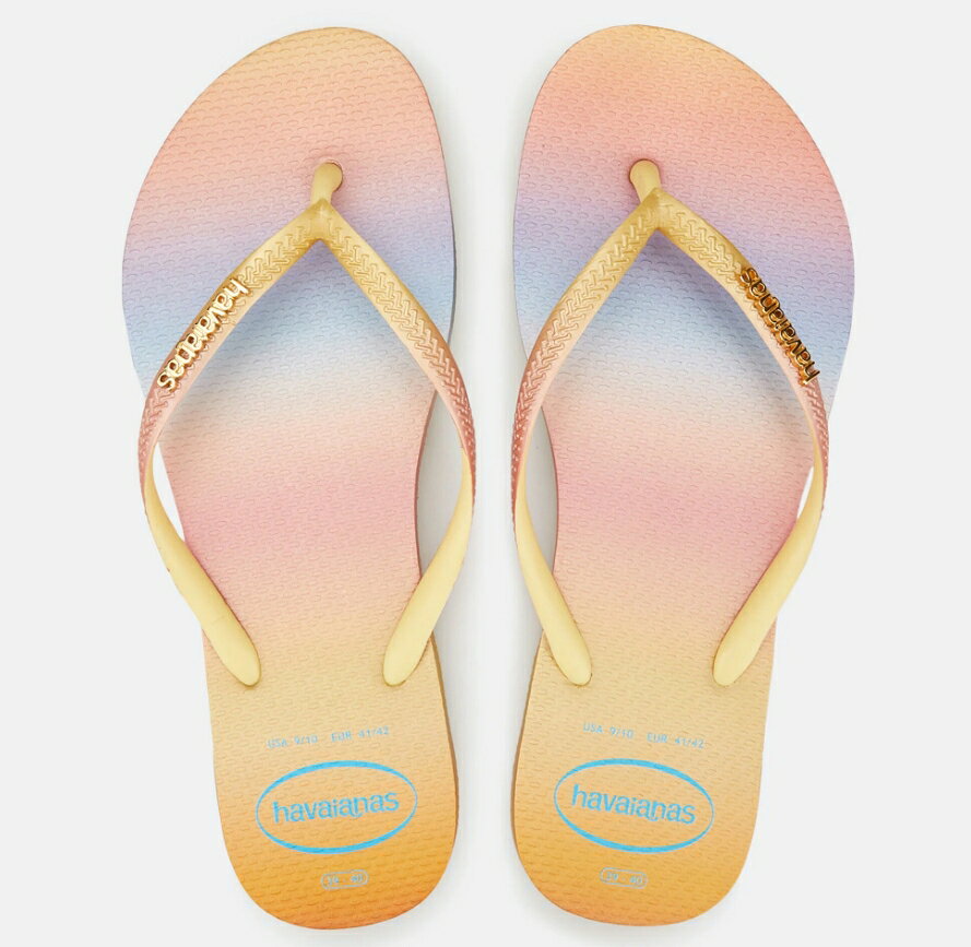 havaianas 哈瓦士 巴西人字拖 女款 Slim summer party 絢彩 鐵牌系列 涼鞋 拖鞋 夾腳拖 海灘鞋＊夏日微風＊｜領券9折｜換季推薦⚡海邊玩水 夏天｜APP下單最高再賺22%點數