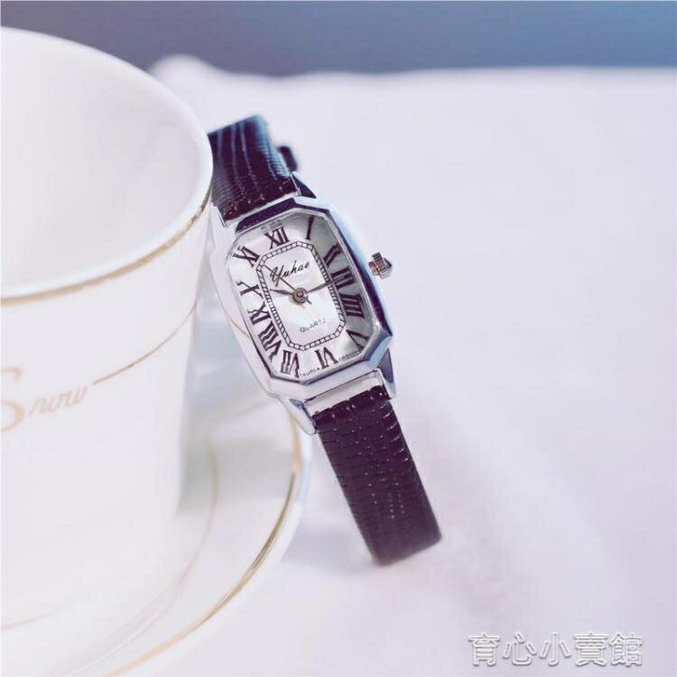 方形小錶盤細帶防水學生羅馬數字休閒大氣簡約學生韓版手錶女裝飾 全館免運