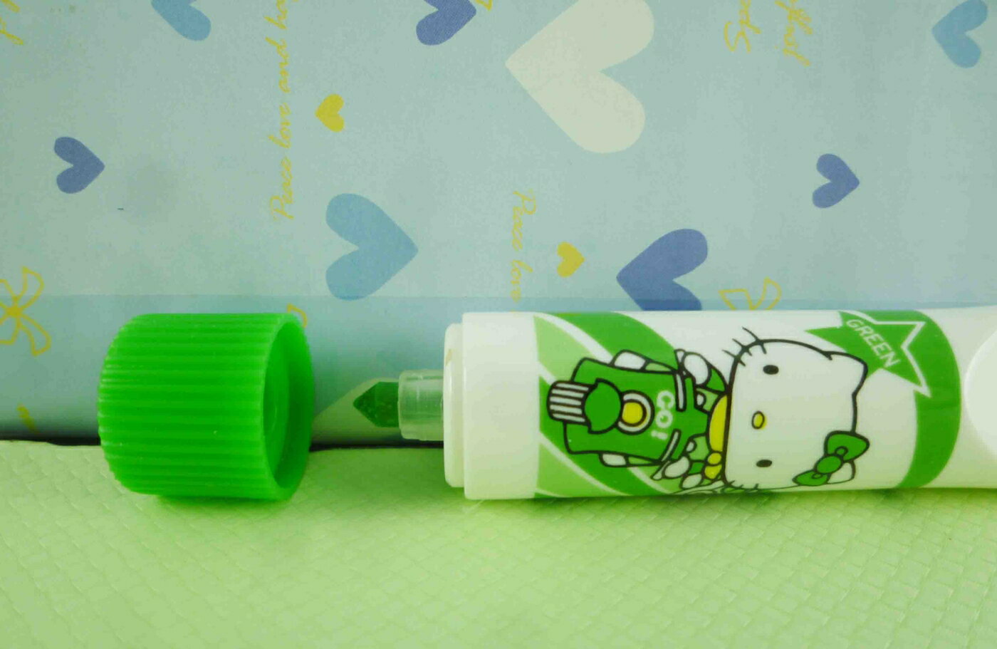 【震撼精品百貨】Hello Kitty 凱蒂貓 牙膏彩色筆-綠色 震撼日式精品百貨