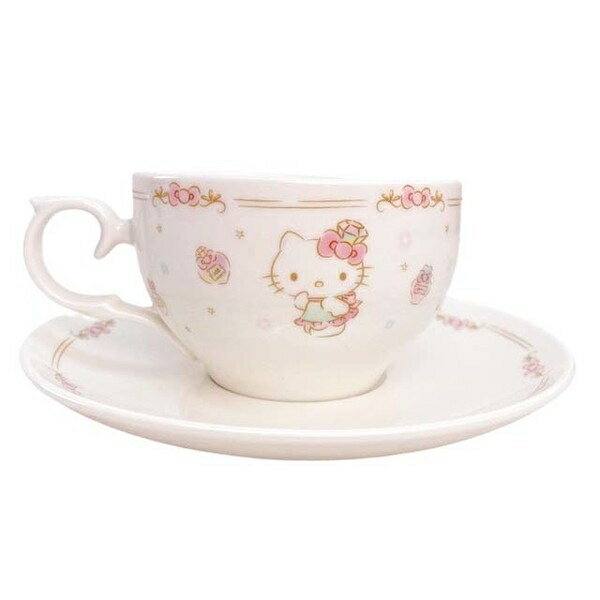 【震撼精品百貨】凱蒂貓 Hello Kitty 日本SANRIO三麗鷗HelloKitty下午茶瓷器咖啡杯馬克杯盤組*77042 震撼日式精品百貨