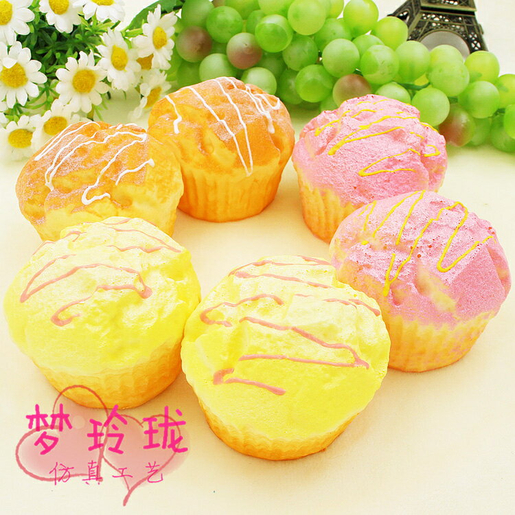 熱賣模擬彩色泡芙麵包 食物甜品糕點模型 家居飾品兒童早教道具